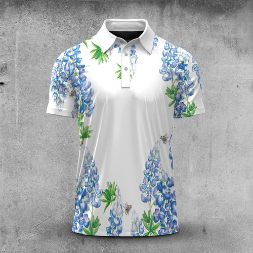 Bluebonnet Men Polo Shirt