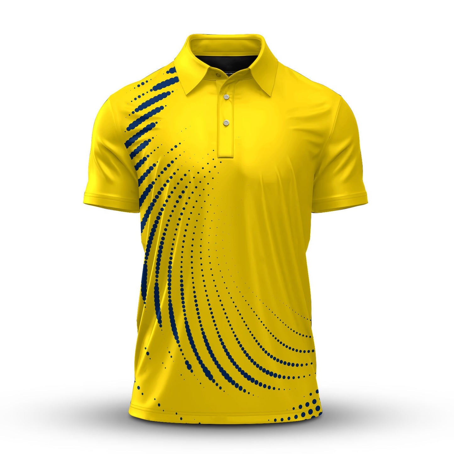Yellow Blue Dot Sporty 2026 Men Polo Shirt