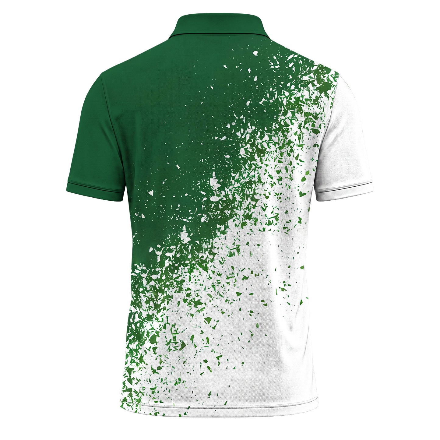 Green White Sport Men Polo Shirt