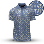 Texas Blue Pattern Men Polo Shirt