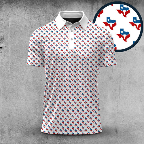 Texas Pattern Men Polo Shirt
