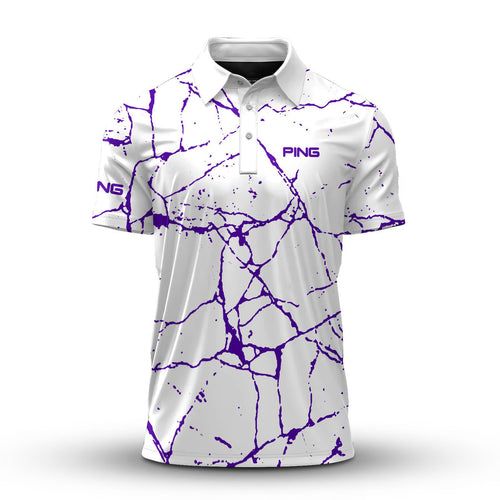 Purple Paint Flakes Men Polo Shirt PG