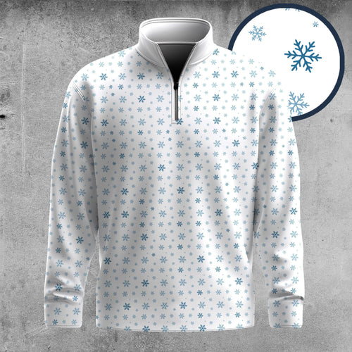 Blue Snow Men Quarter-zip Pullover
