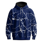 White Paint Flakes Blue  Men Hoodie