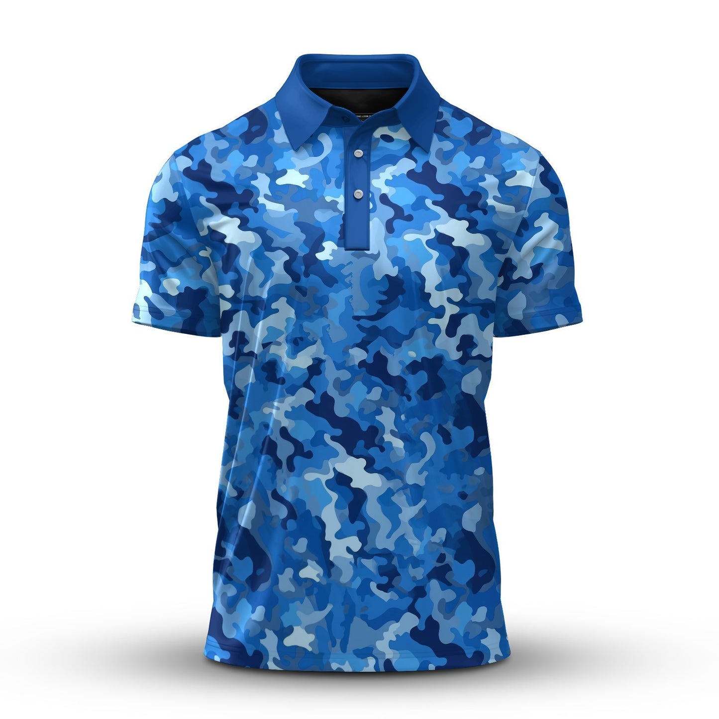 Blue Camo 2026 Men Polo Shirt