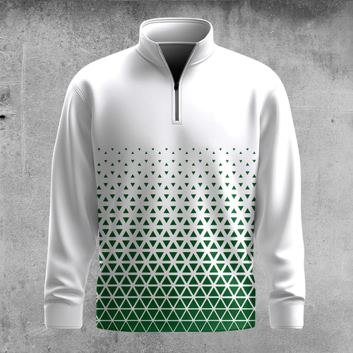 The Matters Green Triangle Men Quarter-zip Pullover