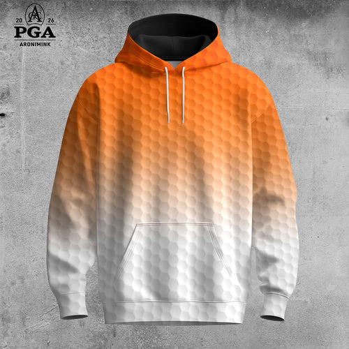 Orange Golf Pattern 2026  Men Hoodie