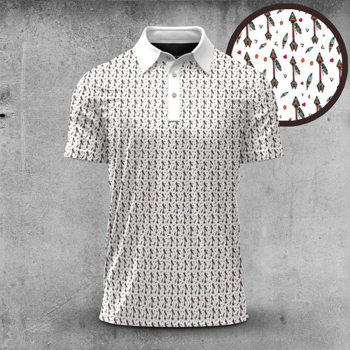 Tribal Arrow Seamless Pattern  Men Polo Shirt