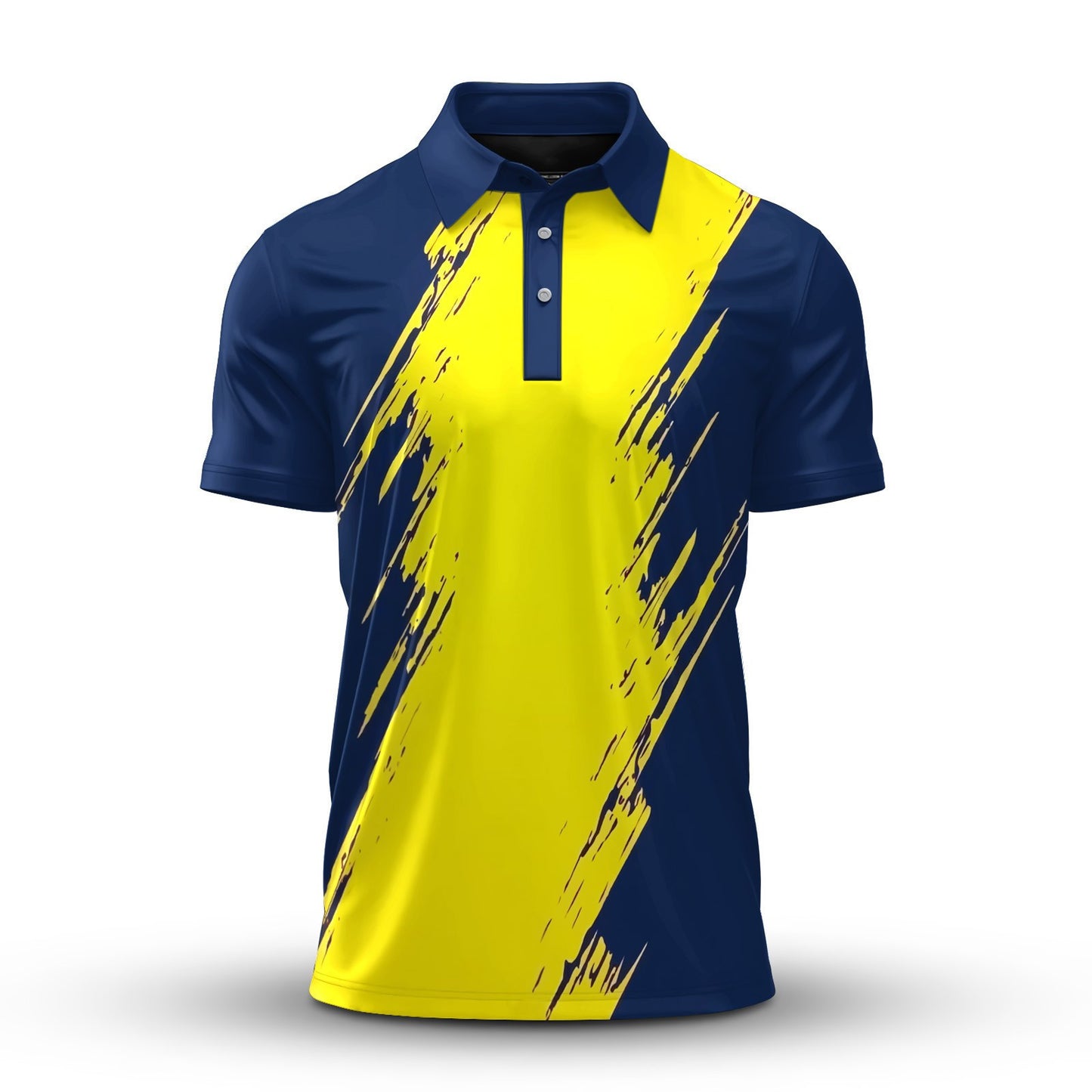 Yellow Blue Men Polo Shirt