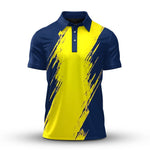 Yellow Blue Men Polo Shirt