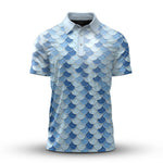 Fish Scales Pattern  Men Polo Shirt