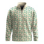 Holly Tree Pattern Men Quarter-zip Pullover