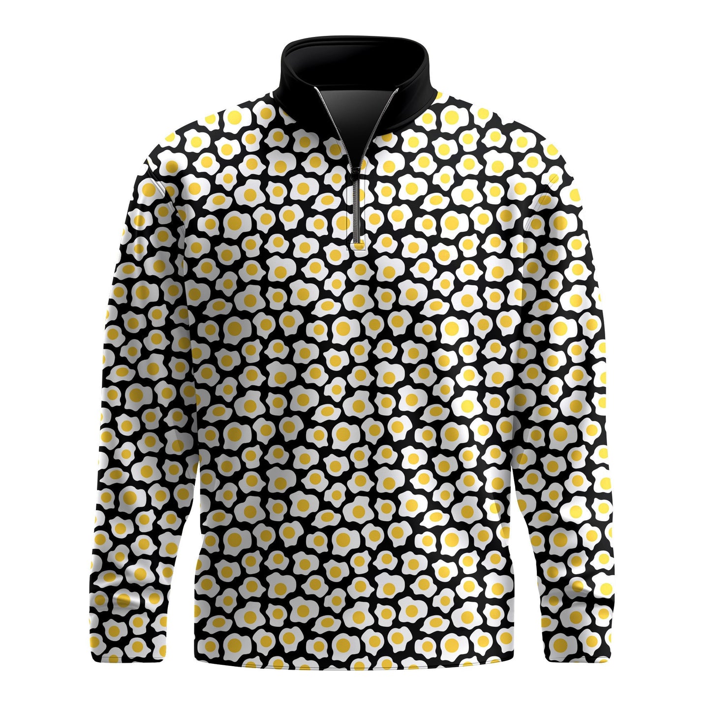 Fried Eggs Pattern Men Quarter-Zip Pullover
