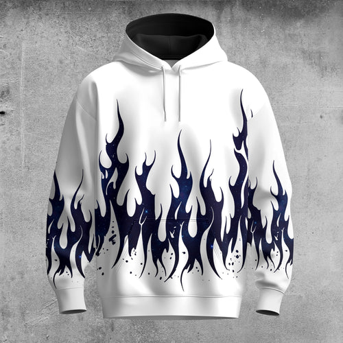 Black Blue Fire  Men Hoodie