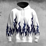 Black Blue Fire  Men Hoodie