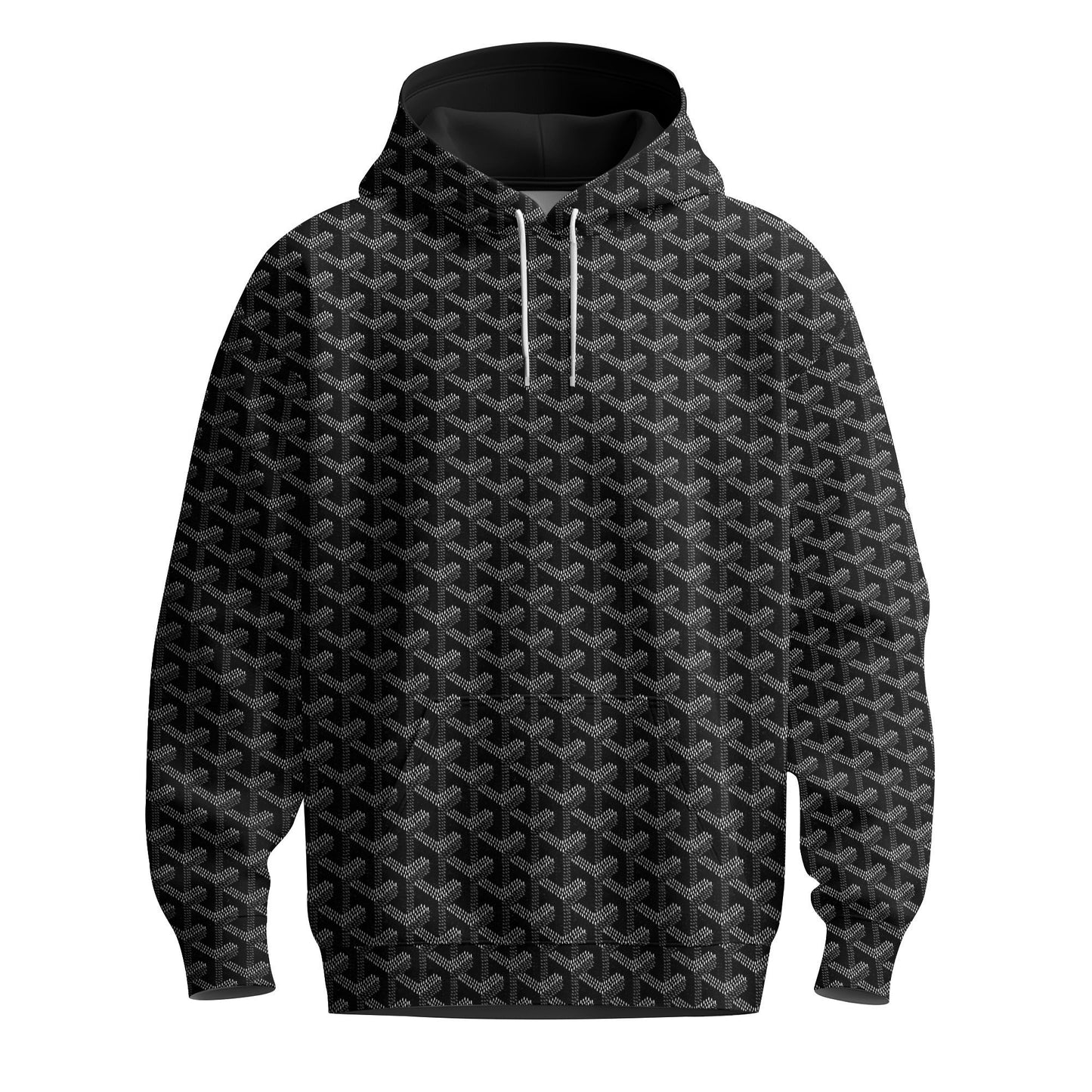 Black Knit Pattern  Men Hoodie