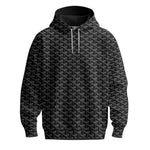Black Knit Pattern  Men Hoodie