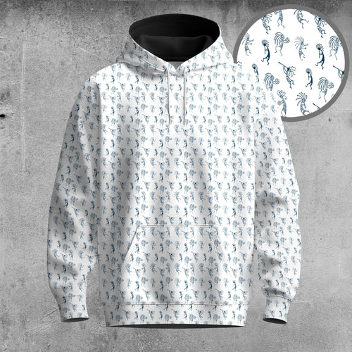 Tribal Blue Pattern Men Hoodie