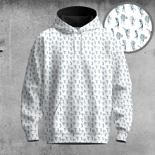 Tribal Blue Pattern Men Hoodie