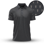 2026  Trophy Pattern Dark Grey Men Polo Shirt