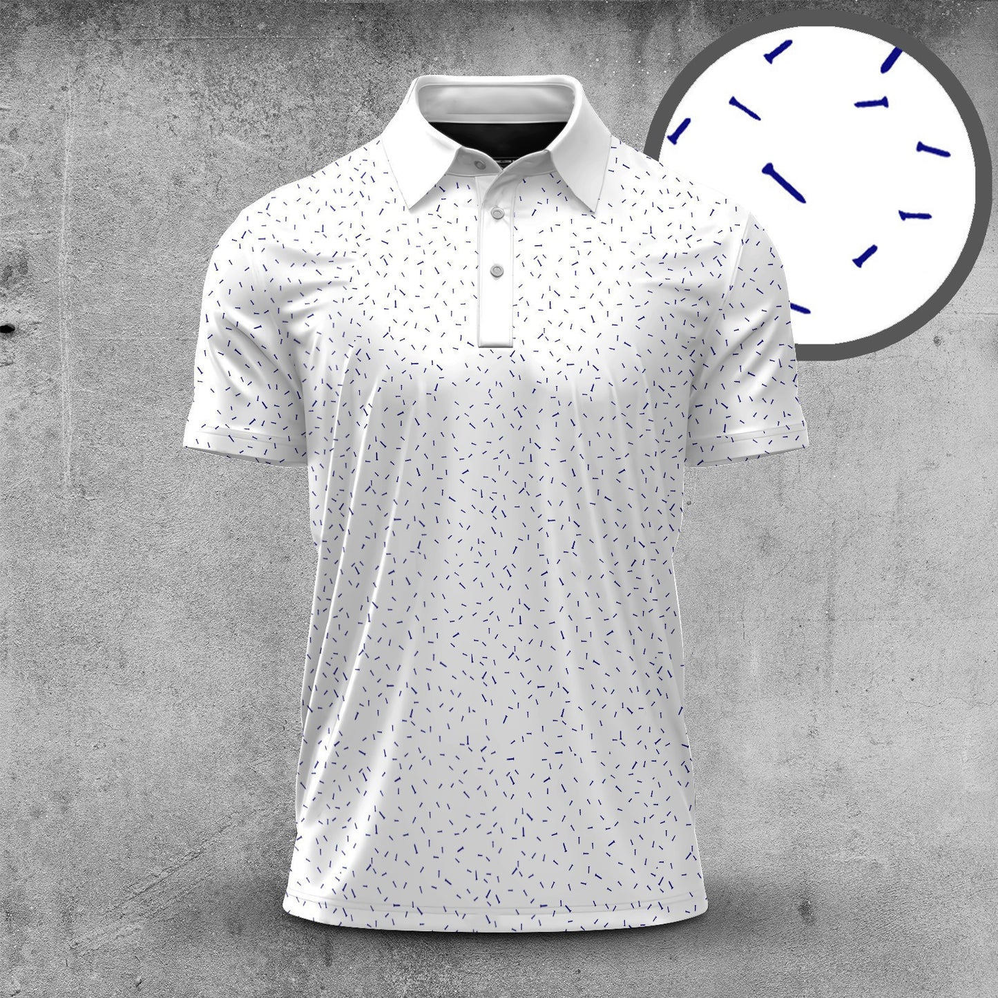 Blue Golf Tee  Men Polo Shirt