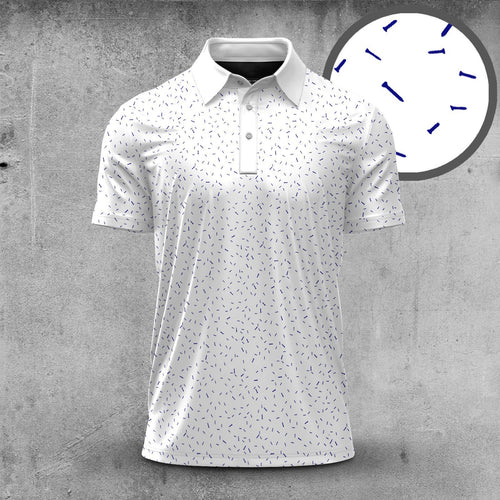 Blue Golf Tee  Men Polo Shirt