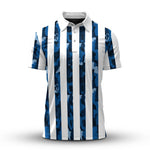 Stripes Blue Camo  Men Polo Shirt
