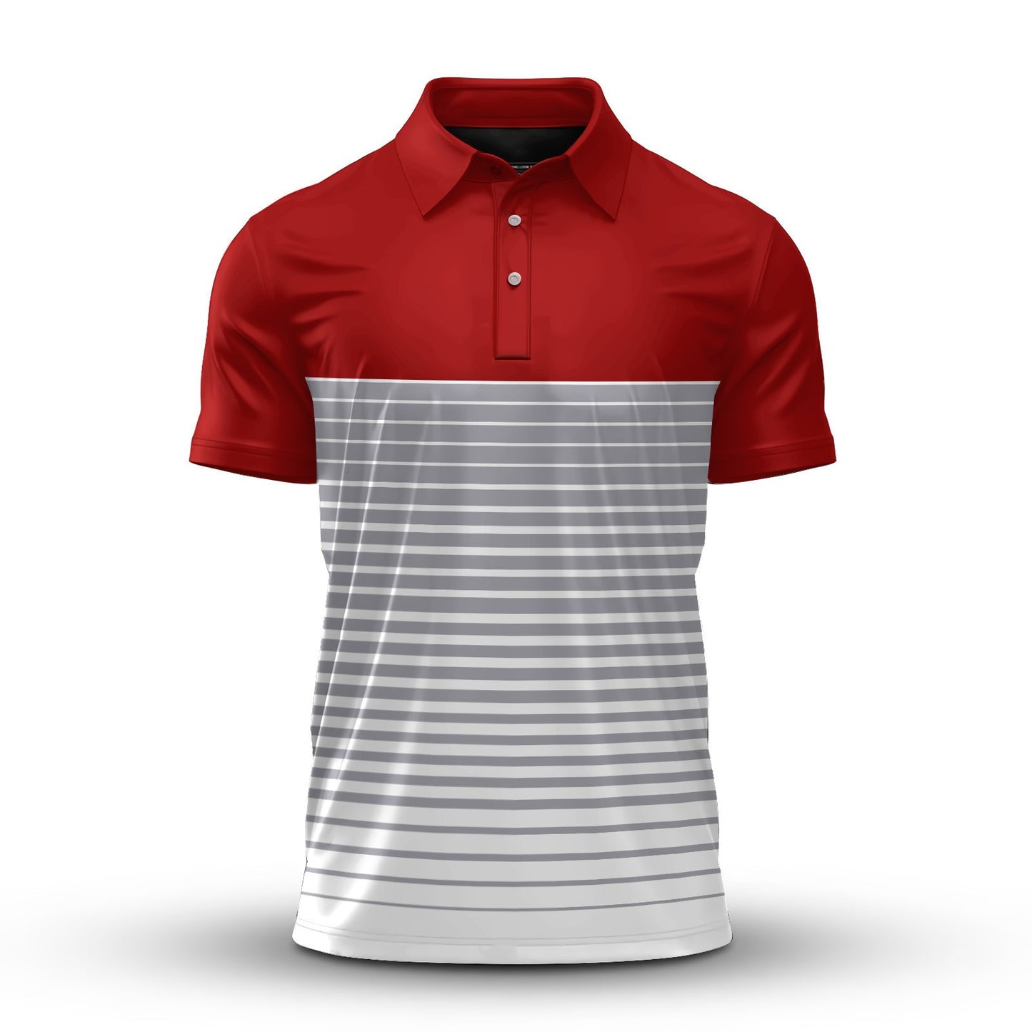 Red And Grey Stripes 2026  Men Polo Shirt