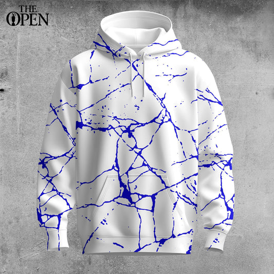 Blue Paint Flakes  Men Hoodie