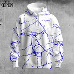 Blue Paint Flakes  Men Hoodie