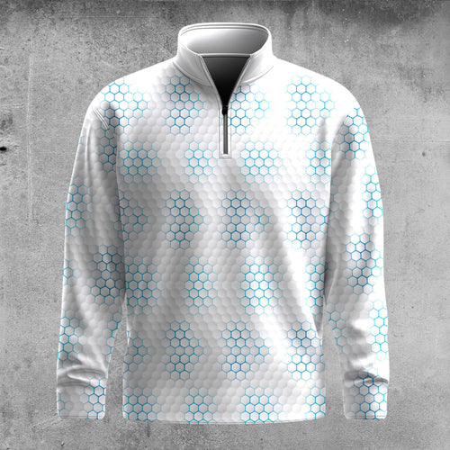 Golf Ball Pattern 2026  Men Quarter-zip Pullover