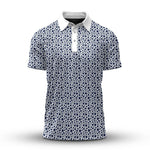Blue Star Pattern Men Polo Shirt