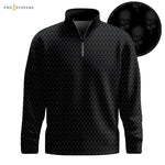 Black Sunflowers Pattern The Players Men Quarter-zip Pullover