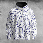 Blue Cracked Sport  Men Hoodie