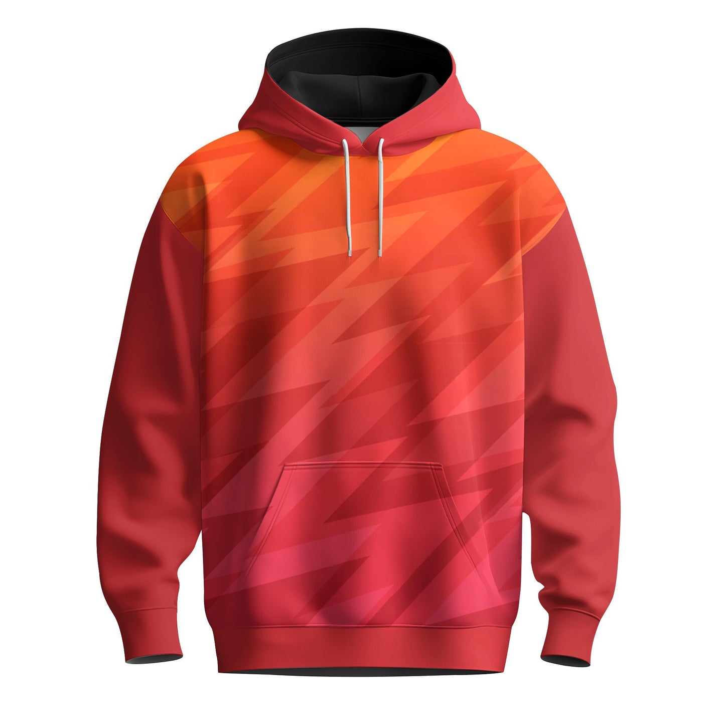 Orange Thunder Sporty  Men Hoodie