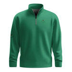 Green Funny Christmas Men Quarter-zip Pullover