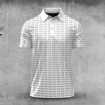 Fish Bone Pattern Men Polo Shirt