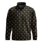 Black Yellow Tree Men Quarter-Zip Pullover