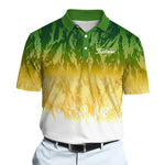 Green And Yellow Pattern Men Polo Shirt