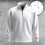 Blue Golf Tee  Men Quarter-zip Pullover