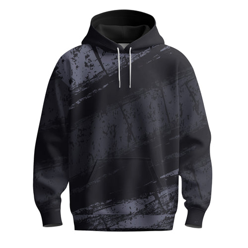Black Sporty Paint  Men Hoodie