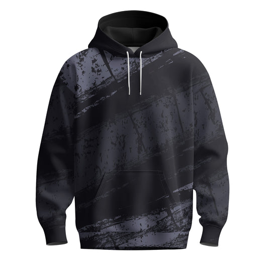 Black Sporty Paint  Men Hoodie
