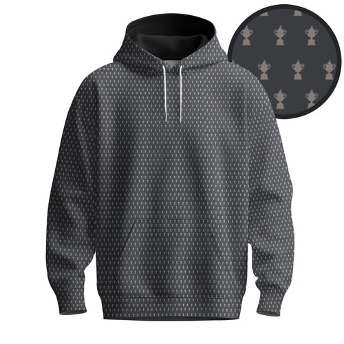 2026  Trophy Pattern Dark Grey Men Hoodie
