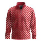 Red Christmas Tree Men Quarter-zip Pullover