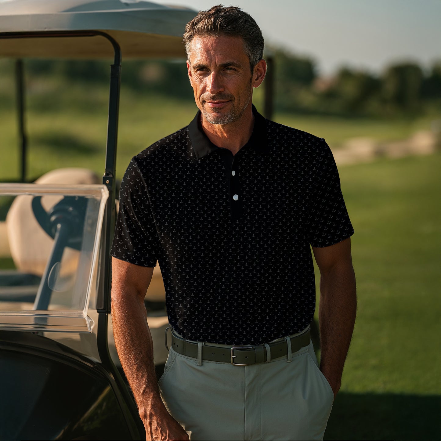 Black Anchor 2026  Men Polo Shirt