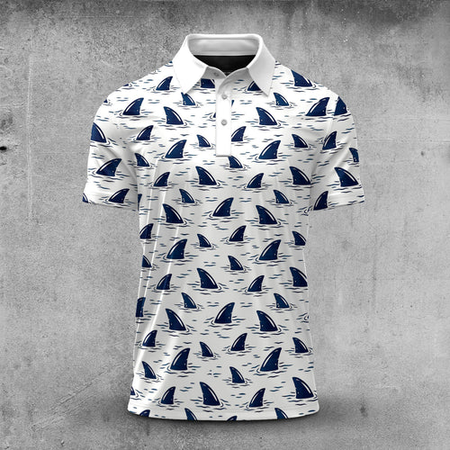 Blue Shark Fin 2026  Men Polo Shirt