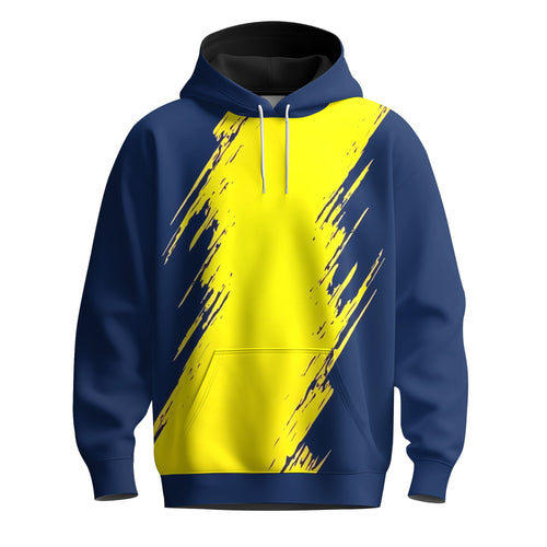 Yellow Blue Men Hoodie