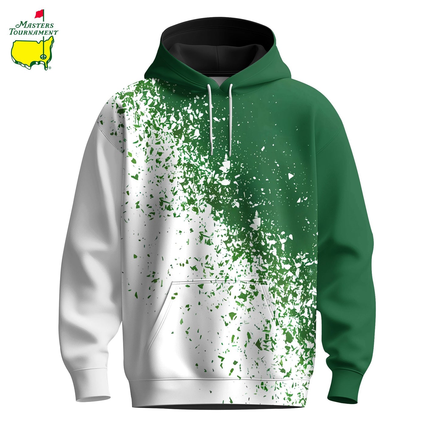 Green White Sport Men Hoodie