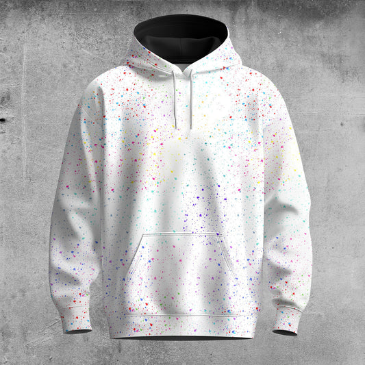 Color Paint Point  Men Hoodie