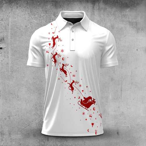 Reindeer Sleight Men Polo Shirt